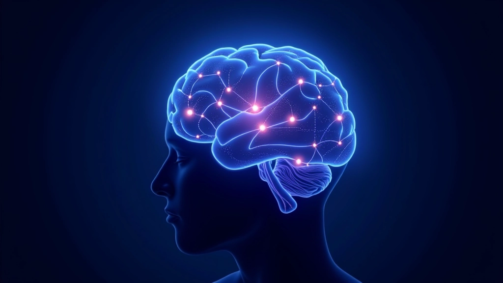 Smadzenes ar izsaltīm neuroniem un dopamīna molekulām, kas vizuāli parāda mācīšanās aktivitāti