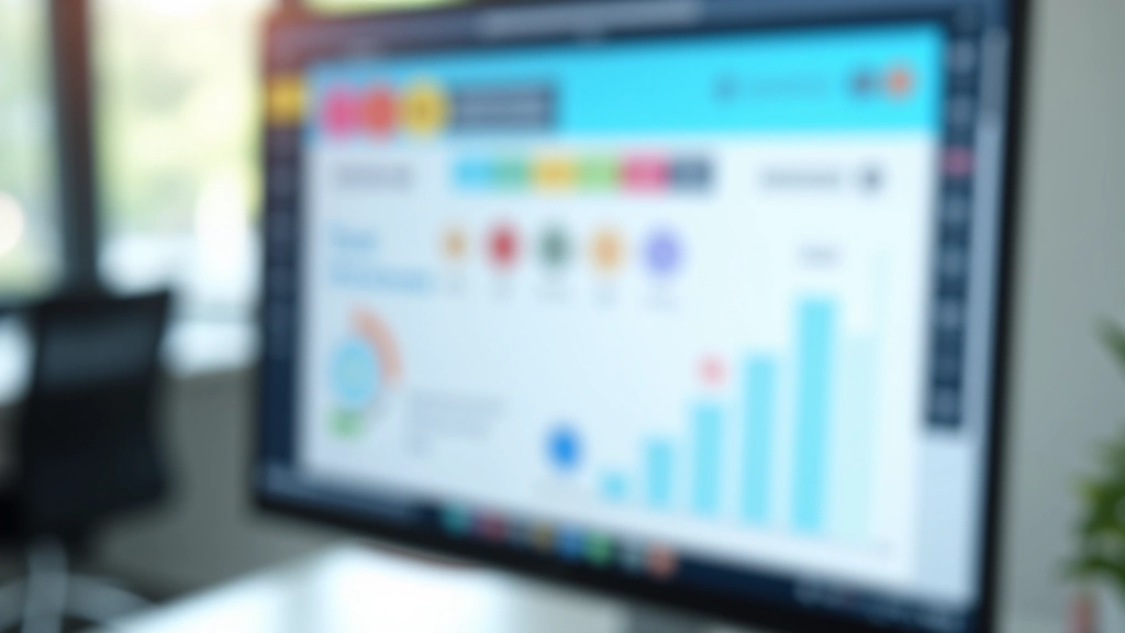 Datora monitors ar dažādiem gamifikācijas elementiem — nozīmēm, skaitļiem, progresa skalām