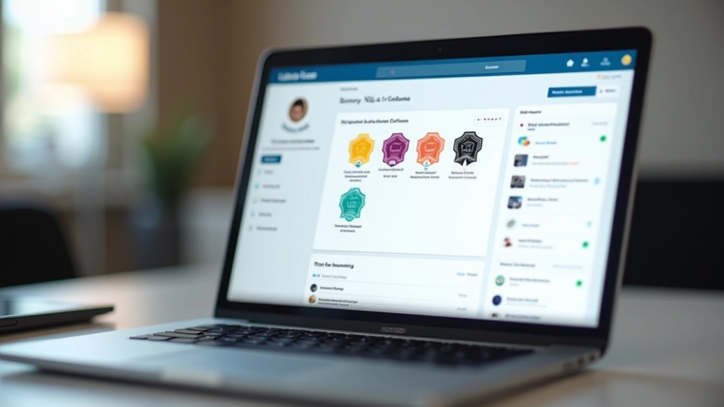 Vairākas dažādu krāsu un formu digitālās apliecības, piesaistītas LinkedIn profilam